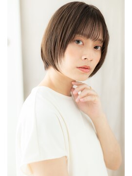 カバーヘア イヴ 戸頭店(COVER HAIR EVE) シースルーバングひし形ショートマッシュボブZ戸頭20代30代40代