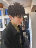 メンズツイストスパイラルパーマ　カジュアルモード系