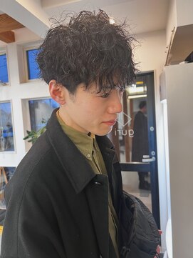 グリ(GURI) メンズツイストスパイラルパーマ　カジュアルモード系
