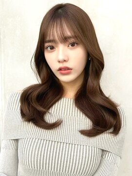 ミラリー トウキョウ(Mirareee Tokyo) 20代30代40代◎前髪パーマ韓国風巻きくすみベージュお団子ヘア