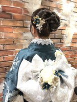 ヘアメイク エンデュー(hair make EnDeux) 成人式シニヨンスタイル