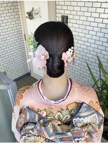 参列ヘア　結婚式ヘア　タイトシニヨン　着物ヘア