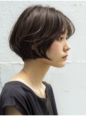 ☆オリーブグレーココアベージュ小顔クラゲヘアー/黒髪/髪質改善