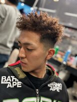 フォーコーナーズカットショップスリーセント 栄(FourCornersCutShop 3/cent)&nbsp;スパイキーアフロ