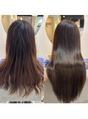 《★髪質改善うる艶ストレート+カット★》【福岡縮毛矯正】