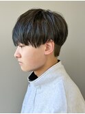 黒髪マッシュナチュラルマッシュメンズヘア韓国ツーブロック
