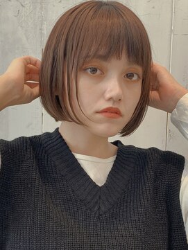 ステアケース 武蔵小杉店(stair:case) ミニボブ内巻きミニボブ大人可愛い重め前髪モカベージュ