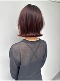 外はねボブ/暖色カラー