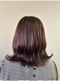 くびれカット/レイヤーカット/ピンク/カシスカラー