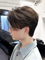 ラレイ ハラジュク(Lalei harajuku)&nbsp;【白石】韓国メンズヘアセンターパートマッシュ刈り上げなし原宿