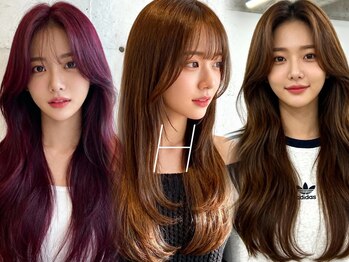 レイヤーカット H 大阪梅田 女性専用サロン 韓国レイヤーカット 