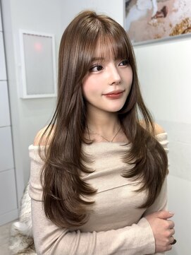 オニキス(ONYX) C05ブリーチなしヘーゼルベージュザクザクレイヤーカット表参道