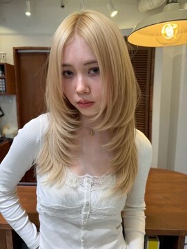 リアン 上尾店(Rien) 韓国風レイヤーカット【ブロンドベージュ】上尾/韓国