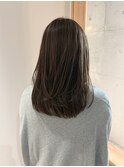 セミロング/ナチュラルハイライト