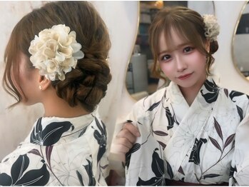 ラビス(Lovis)の写真/【浴衣着付け＋ヘアセット￥6900】《夏のイベント前に♪思い出に残る1日”をお手伝いします！》