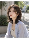 顔周りレイヤー×ココアブラウン×艶髪