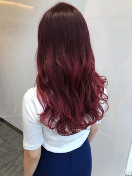 ネオンズ 札幌駅JR55ビル店(NEON´S) 【バレイヤージュグラデーション】＊カーディナルレッド＊