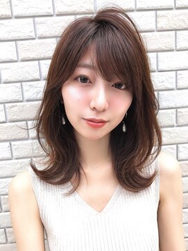 ロンドローズ 名古屋(Lond damaskRose) 【Lond damaskRose】津田稜也 外ハネミディ チョコレート