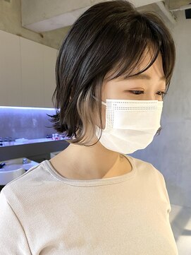 エリマ 調布(elima) インナーカラー イヤリングカラー 外ハネボブ 前髪あり