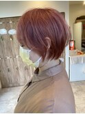 透け感ピンクショート
