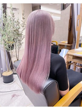 ジゼル(GiseL) ペールラベンダーピンク♪ブリーチ/ダブルカラー/髪質改善ボブ