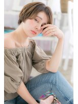 ミック ヘアアンドメイク アップ 駒込店(miq Hair&Make up)&nbsp;大人かっこいいカーキアッシュ小顔ショートウルフb1