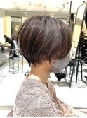 【LA'BO三浦】前髪長めショート×透明感ハイライト