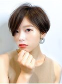 前髪なしショート/ひし形ショートボブ/30代40代50代/表参道