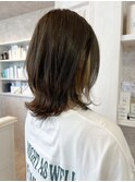 福山市美容室Caary人気 レイヤーミディアム・インナーカラー