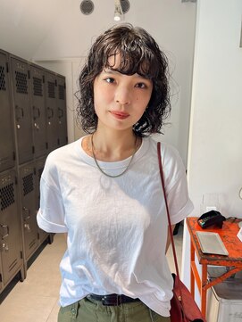 ナループロアツム(Nalu pu loa Tsum) ミディアムレイヤーパーマ/黒髪レイヤーパーマ/ボブウルフパーマ