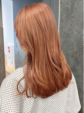 アルバム 銀座(ALBUM GINZA) オレンジカラー_グレージュカラーボブウルフ_ba408251