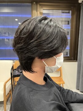 ルルディ バイ アフロディーテ銀座(luludi by APHRODITE) サーフカール/ブルーブラック/フェザーパーマ/銀座