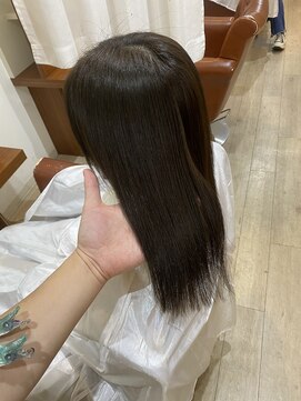 ソワン ドゥ ブレス エルネ 立花店(soin de brace elne) 美髪、ブリーチなし髪質改善オリーブベージュ◎