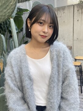 ノラギンザユー(NORA GINZA/U) ミニボブ顔まわりカット顔まわりレイヤーストレートボブ後れ毛20