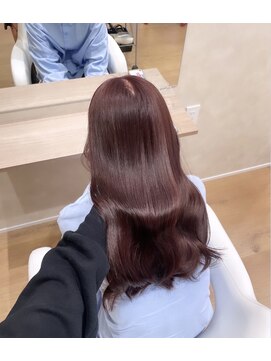 ユニック ウメダ(unique UMEDA) ピンクブラウン×髪質改善カラー×10代×艶髪