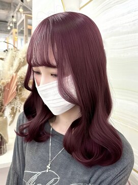 エルバイラビス 大宮(elu by lovis) 《高瀬寛菜》ケアブリーチワインレッド/チェリーレッド/大宮韓国