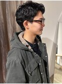 ニュアンスパーマ/メンズショート/ウェーブヘア