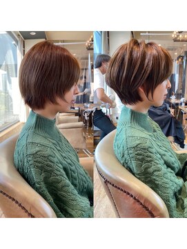 バンプ ギンザ(BUMP GINZA) 30代40代50代絶壁解消ひし形白髪ぼかし大人ショートボブ/聖