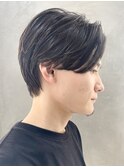 センターパートメンズパーマニュアンスパーマフェザーパーマ調布