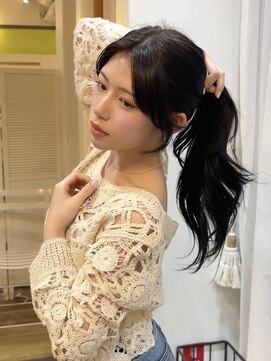 キートスバイガーランド (Kiitos by Garland) 結んでも可愛い顔まわり前髪なし黒髪センターパート吉祥寺