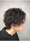 MEN’S HAIR/サーフカール/刈り上げセンターパート
