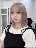 ＊ハッシュカットグレージュデザインカラーツートンカラー