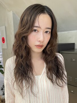 スヴニール(souvenir) ミディアムパーマ　外国人風パーマ　くせ毛風パーマ