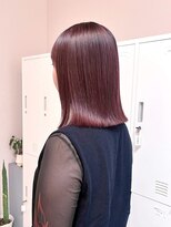 ヒビヲ 天神警固(HIBIO)&nbsp;切りっぱなしボブタッセルボブダブルカラーブリーチピンクカラー