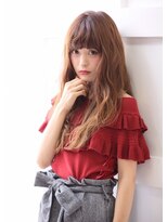 ヘアーズ ベリー 香椎店(hairs BERRY)&nbsp;ラフウェーブロング＿ことりベージュ_毛先パーマ♪