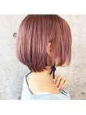 ピンクベージュボブ