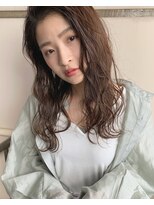 アグ ヘアー ループ 矢場町店(Agu hair loop) 透明感ベージュと濡れ感ウェーブ仕上げ（豊田翔平）