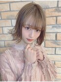 前髪/くびれ/イヤリングカラー/イメチェン/ラベンダーカラー