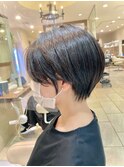 【骨格矯正】黒髪ハンサムショート