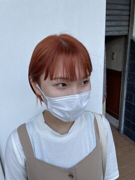 ユニティ(Unity) オレンジヘア　ショートヘア　ミニボブ　暖色系カラー